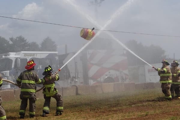 firefighter barrel challenge
